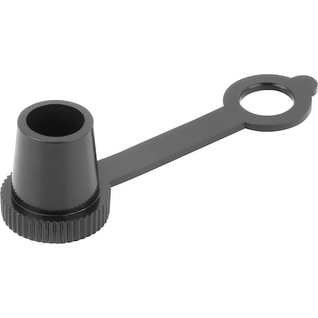 Kipp Folding Screw Cap, 12 mm Dia., Black, Polyethylene K1133.924